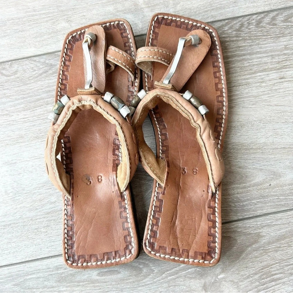 Handmade Leather Square Toe Sandal - Picture 6 of 12